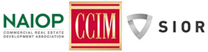 International Council of Shopping Centers, CCIM, and SIOR logos